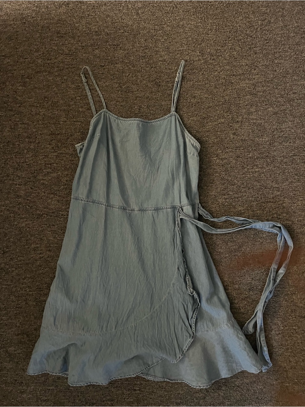 Express Light Blue Mini Wrap Dress